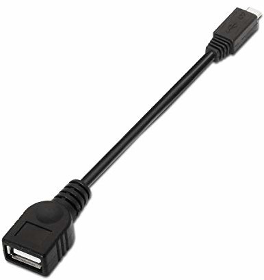 AISENS aisens A101  0031  kabel USB 2.0 OTG (15 cm, do telefonu komórkowego i tabletu) czarny A101-0031
