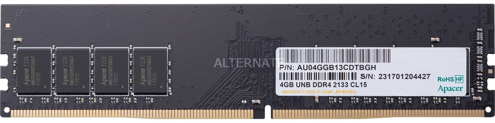 Apacer 4GB AU04GGB13CDTBGH DDR4