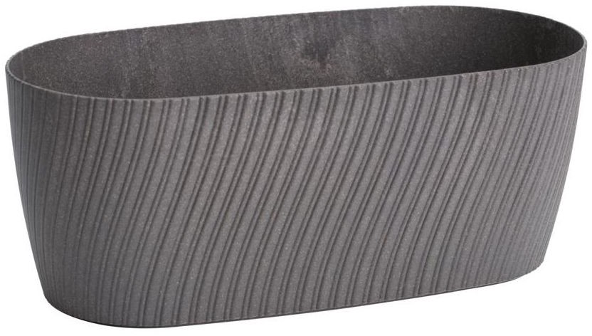 Form-Plastic Doniczka plastikowa skrzynka balkonowa Mika Eco 27 x 12.5 cm antracytowa