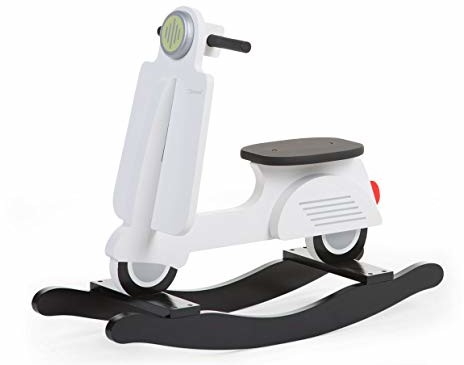 Childhome Child Home koń na biegunach Roller skuterze motocykl Rocking Scooter White CHCWRSW