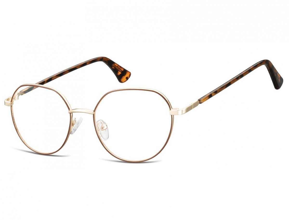 Sunoptic Lenonki okrągłe Oprawki optyczne 916A złoto-brązowe 916A
