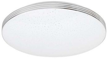Rabalux Plafon Lampa Sufitowa Oscar 3347 Ścienna Oprawa Kinkiet Led 18w 4000k Okrągły Z Efektem Gwiazd Biały Chrom 3347