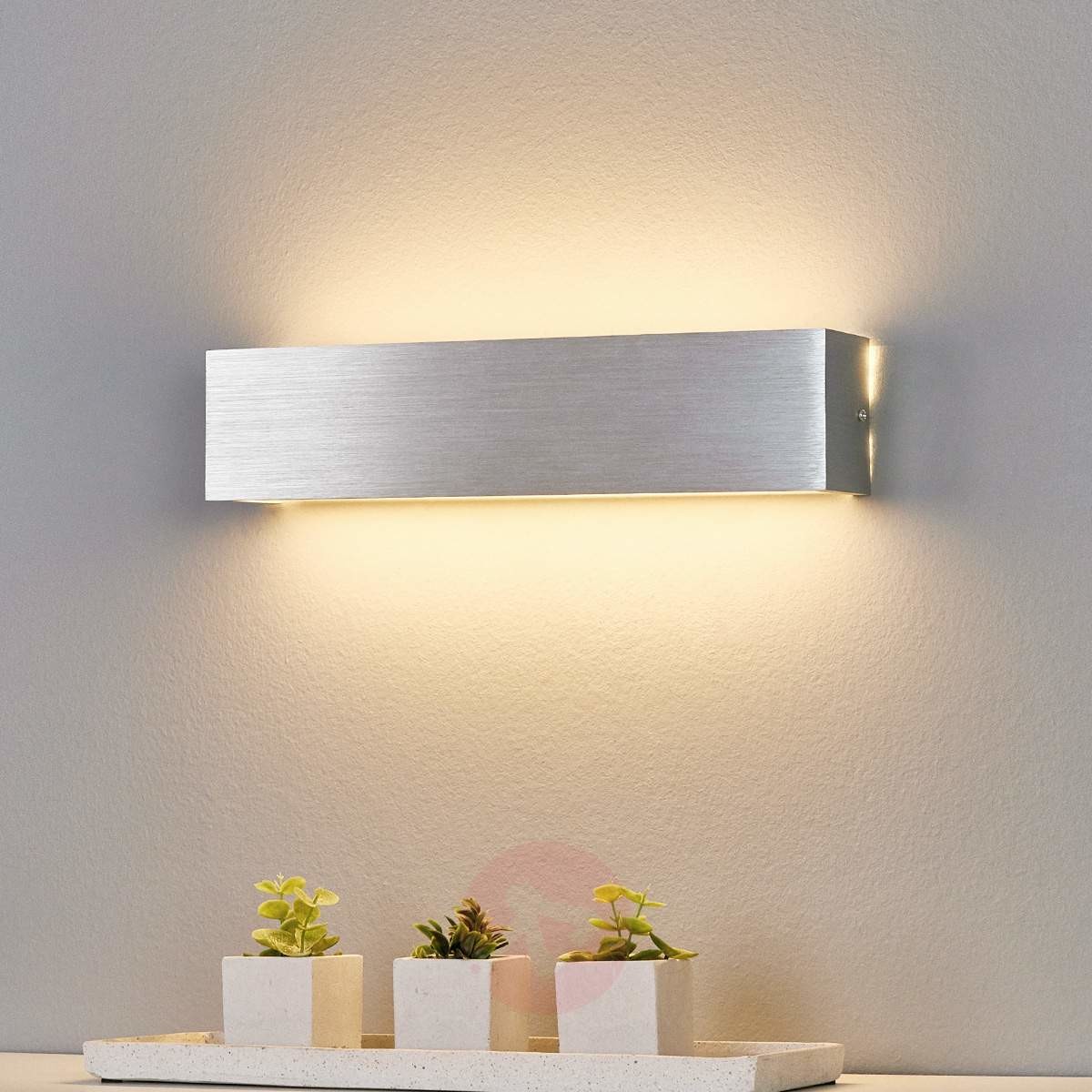 Lampenwelt Aluminiowa lampa ścienna LED RANIK