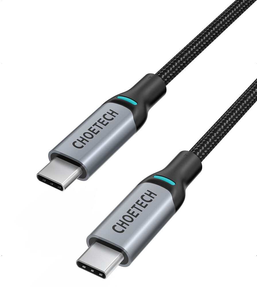 Choetech 2x kabel przewód USB Typ C - USB Typ C Power Delivery 100W 5A 1,8m czarny (MIX00073) MIX00073