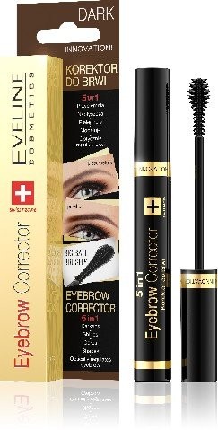 Eveline Eyebrow Corrector, korektor do brwi 5w1 Dark, 9 ml