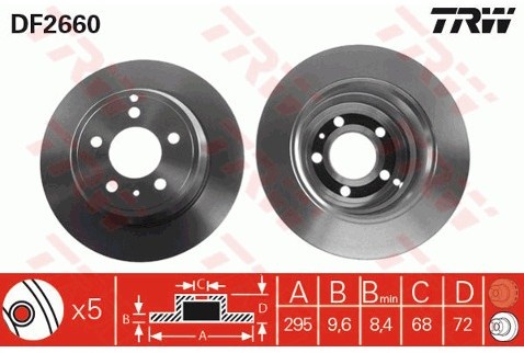 TRW Tarcza hamulcowa DF2660