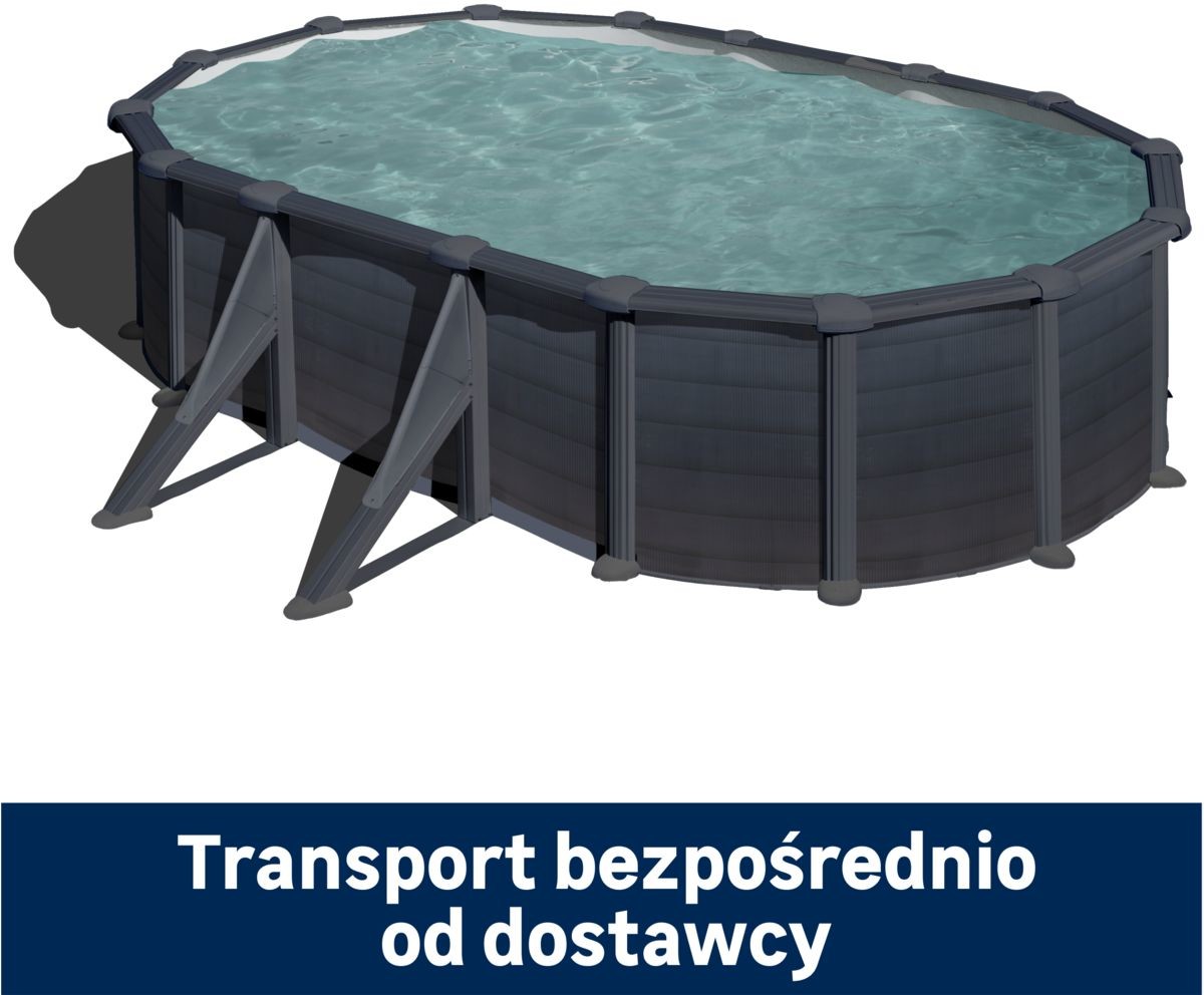 GRE Basen stelażowy 500x300x132 cm szary Dreampool Granada