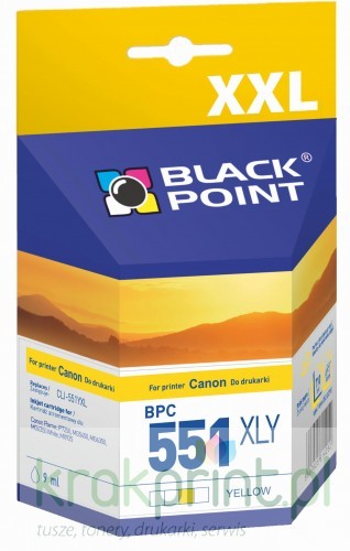 BlackPoint Tusz Zamiennik CLI-551Y XL BPC551XLY) Yellow BPC551XLY