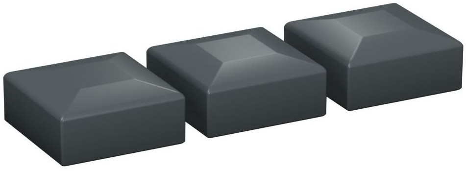 Polargos Kapturek do słupka 70 x 70 mm 3 szt. antracytowy