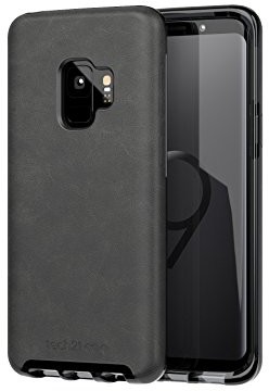 TECH21 Tech 21 Evo Luxe Faux Leather etui ochronne do Samsung Galaxy S9 - czarna skóra T21-5921