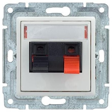 KOS Elektro System Vena biały gniazdo głośnikowe pojedyncze kos_510472