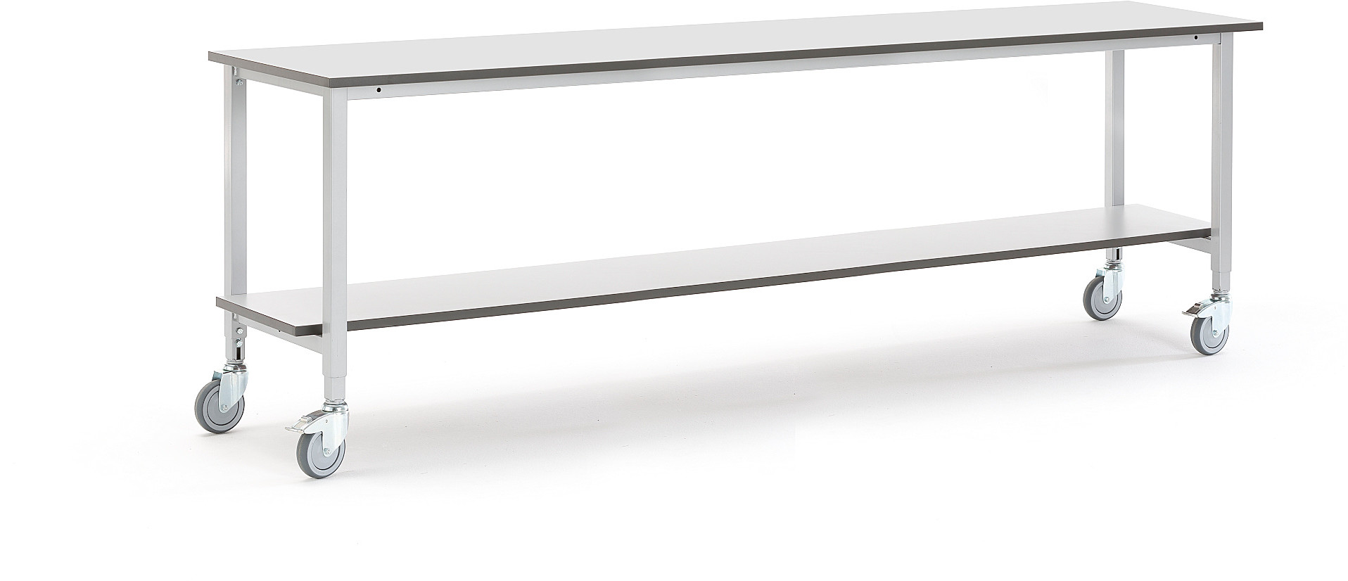 AJ Mobilny stół roboczy 2500x600mm z dodatkowną półką szary 2740741