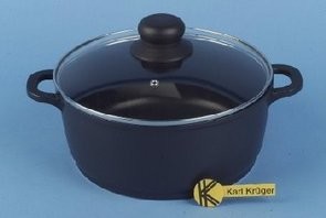 Krüger Karl  22016th garnek do mięsa ze stopu aluminium Leipzig z Therm ogrips, 16 cm 22016TH