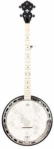 Ortega Guitars ORTEGA Raven Series Banjo 5 stringów Lefty - przezroczysty Charcoal + Gigbag (OBJE400TCO-L) OBJE400TCO-L
