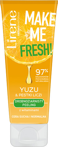 Lirene Make Me Fresh! peeling do twarzy Yuzu & Pestki liczi 75ml
