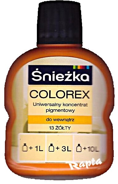 Śnieżka Colorex Pigment 100ml żółty 13 barwnik do