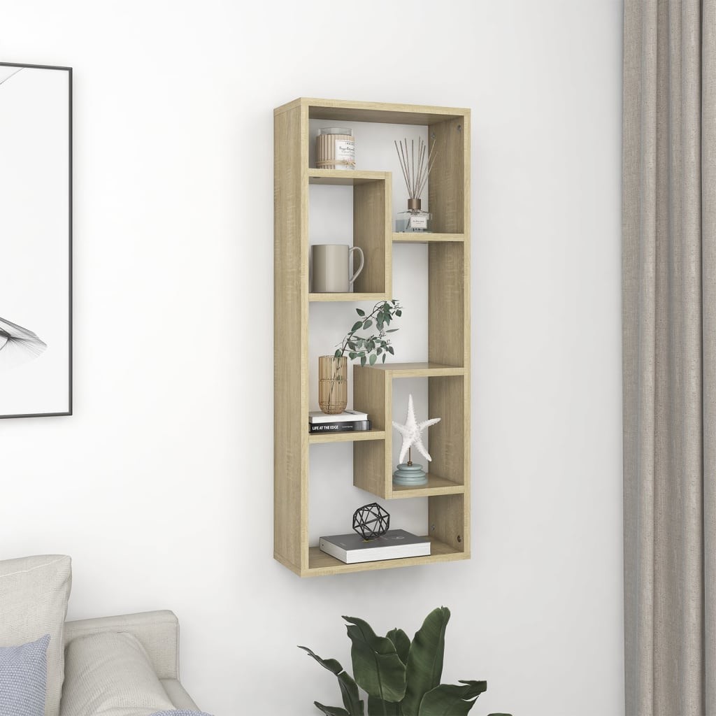 vidaXL vidaXL Półka ścienna, dąb sonoma, 36x16x90 cm, płyta wiórowa