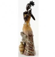 Pajoma 57537 afrykańska dekoracyjna Massai kobieta, żywica syntetyczna, wysokość 35,5 cm 57537