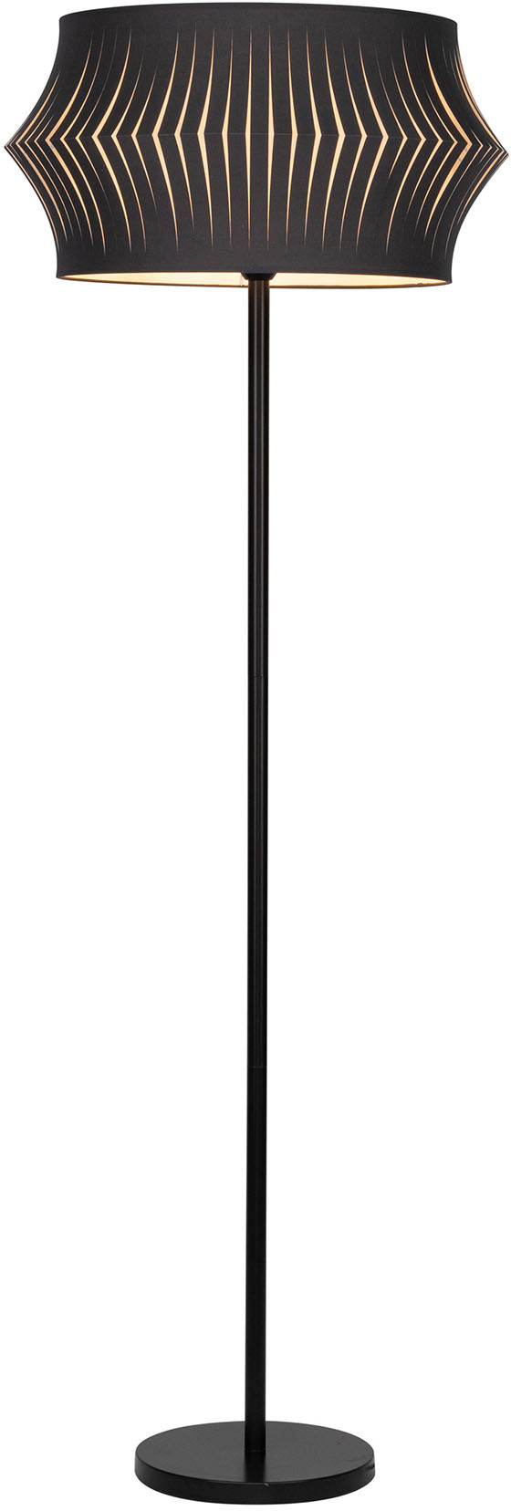 Britop Lampa podłogowa Joala z czarnym kloszem z tkaniny