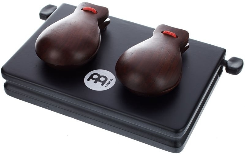 Meinl Percussion meinl Percussion CM2 kastaniety kawy z dwoma kastagnette zamontowane na drewnianej płycie CM2
