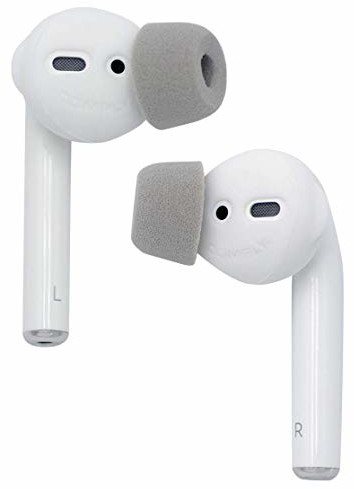 Comply SoftCONNECT dla Airpods miękkie piankowe końcówki kompatybilne z Apple AirPods (1 i 2), słuchawkami Apple i większością ogólnych modeli porównywalnych rozmiarów (średnia, 2 pary) 44-44001-00