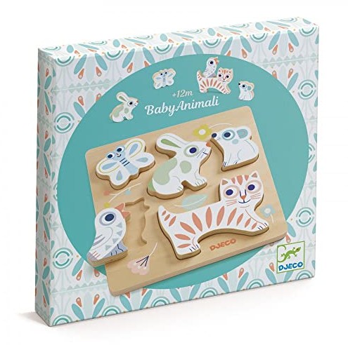 Djeco 36121 Baby blanco BabyAnimali Puzzles 36121