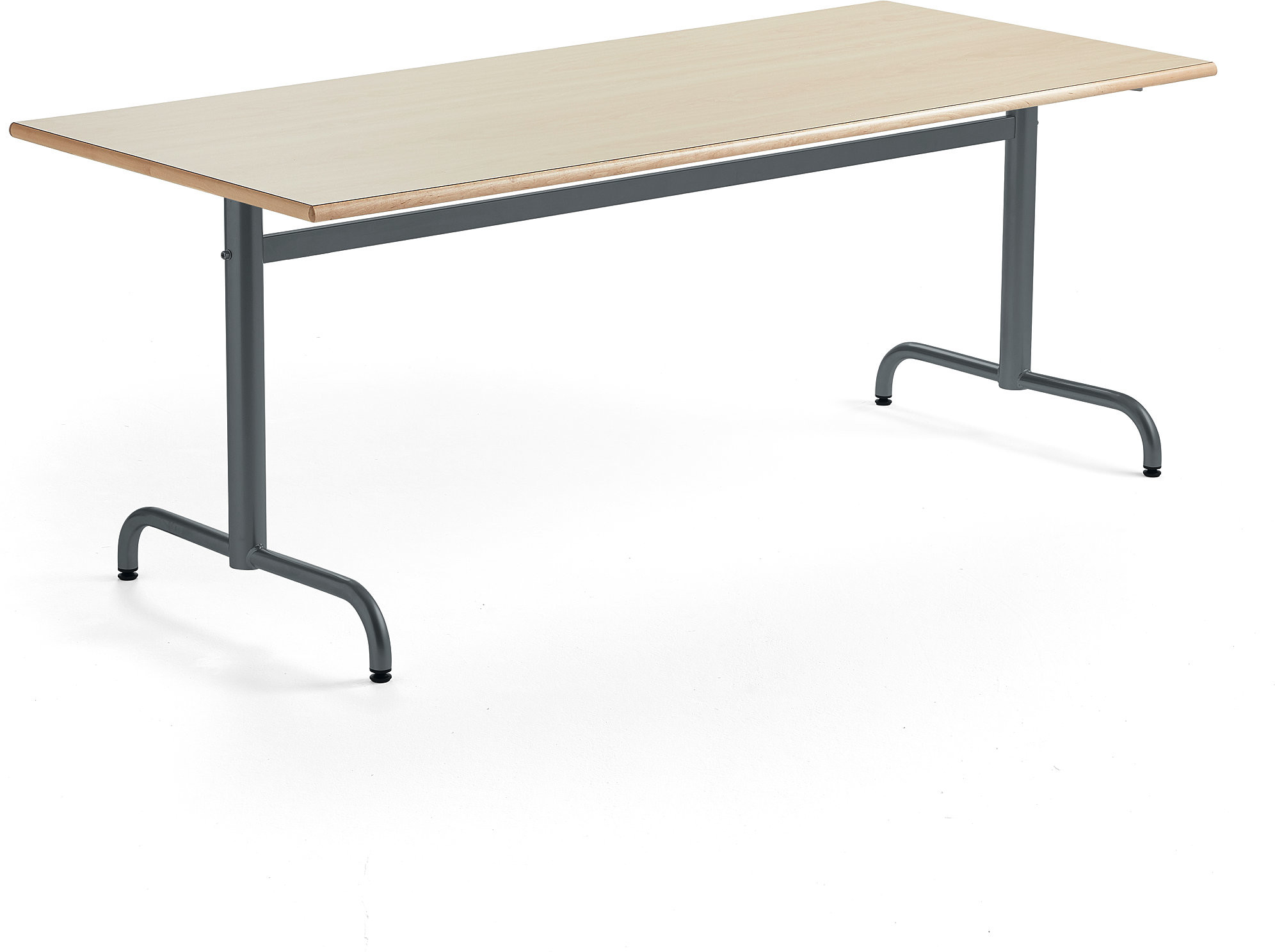 AJ Produkty Stół PLURAL, 1800x800x720 mm, HPL, brzoza, antracyt