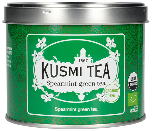 Kusmi Tea Spearmint Green Tea Bio Herbata sypana 100g VMEN100BIO
