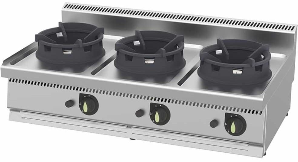 Resto Quality Wok gazowy 3-palnikowy | nastawna kuchnia wok | linia 700 | 31,5 kW | WC1270G WC1270G