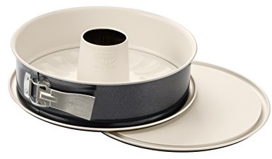 Dr. Oetker 4853 Spring form do pieczenia firmy z aktualnymi trendami płaska i składana dno, nierdzewna, kremowy/antracyt, średnica 28 x 8 cm wysokość 4853