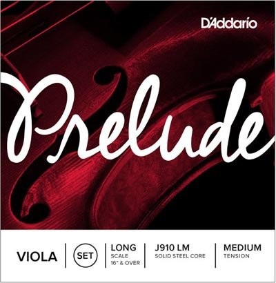 D'Addario j910-MM Prelude Viola komplet strun z włókna węglowego stal/nikiel Medium Medium J910 MM