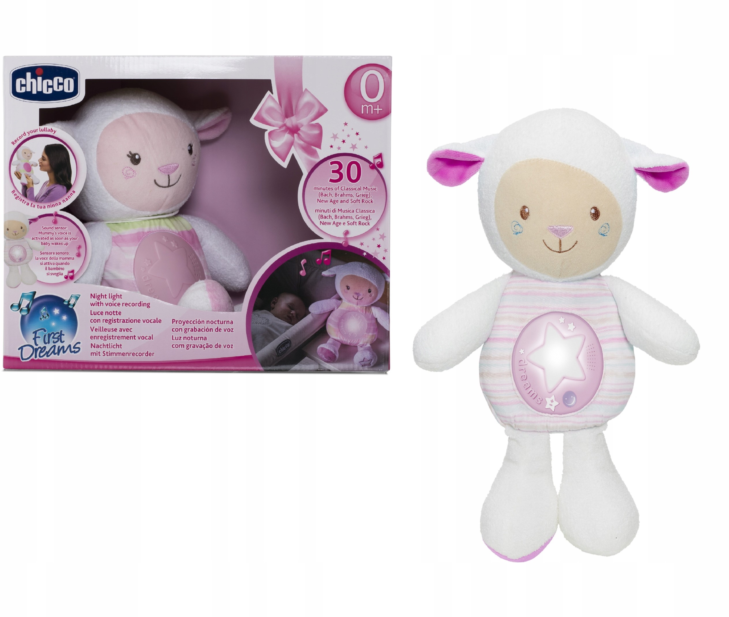 Chicco Owieczka z lampką nocną projektor maskotka