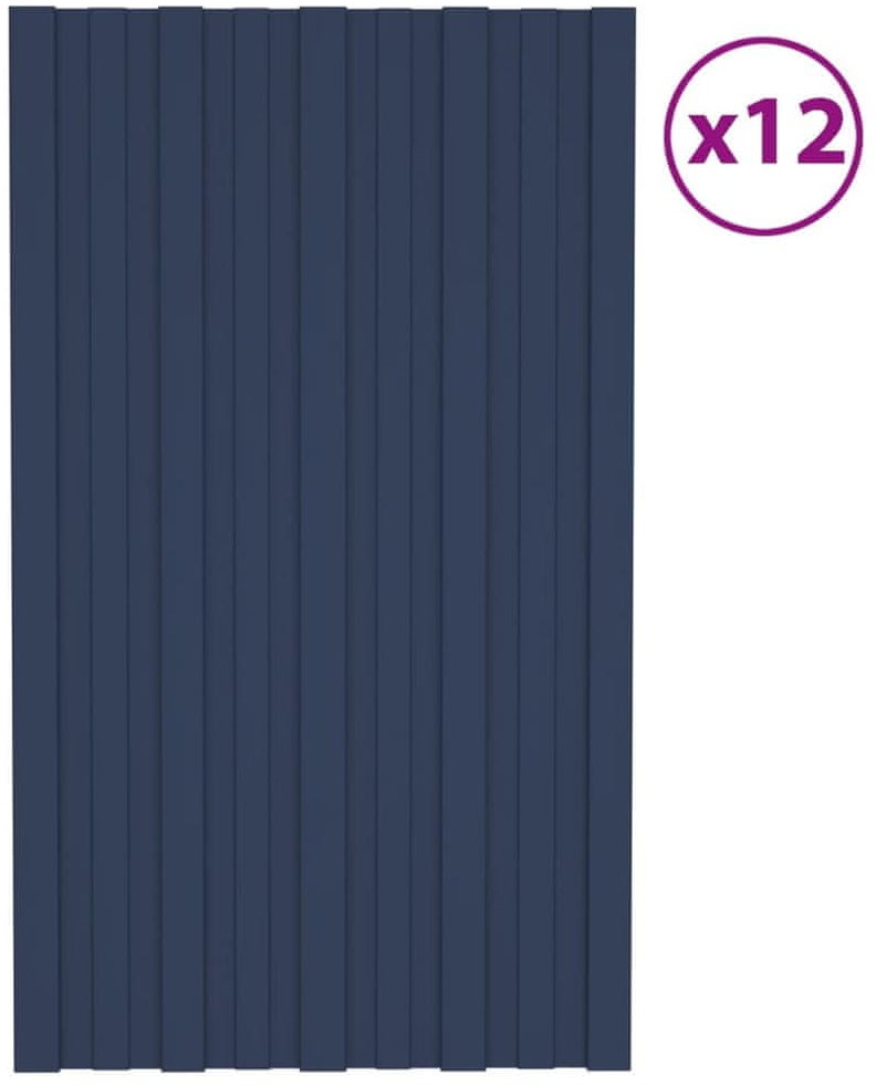 shumee Panele dachowe 12 szt. stal galwanizowana antracyt 80x45 cm
