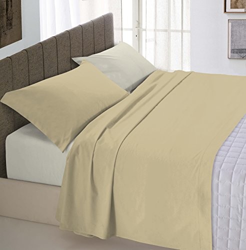 Italian Bed Linen Bielizna  łóżko podwójne łóżko 250 x 300 cm, 250 x 300 cm CL-NC144_Tortora/Panna-2 Piaz 250x300