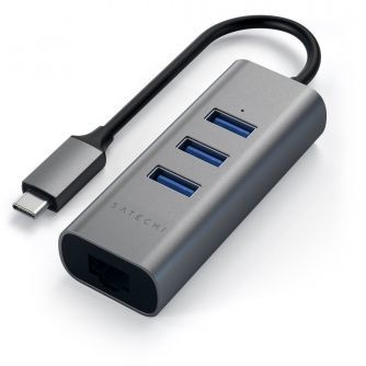 SATECHI Hub USB-C do Ethernet USB 3.0 Satechi Space Gray ST-TC2N1USB31AM