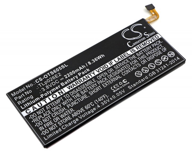 Фото - Акумулятор для мобільного CameronSino Alcatel One Touch Idol 4 / TLp026E2 2200mAh 8.36Wh Li-Polymer 3.8V (Camero 