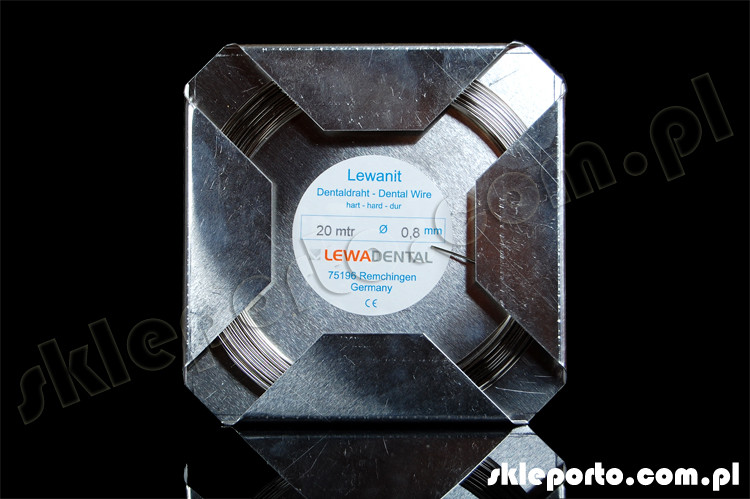 Lewadental Drut Lewa-Dental  Hard  0,8 mm  20 m - ortodoncja ortodontyczny ortodontyczna