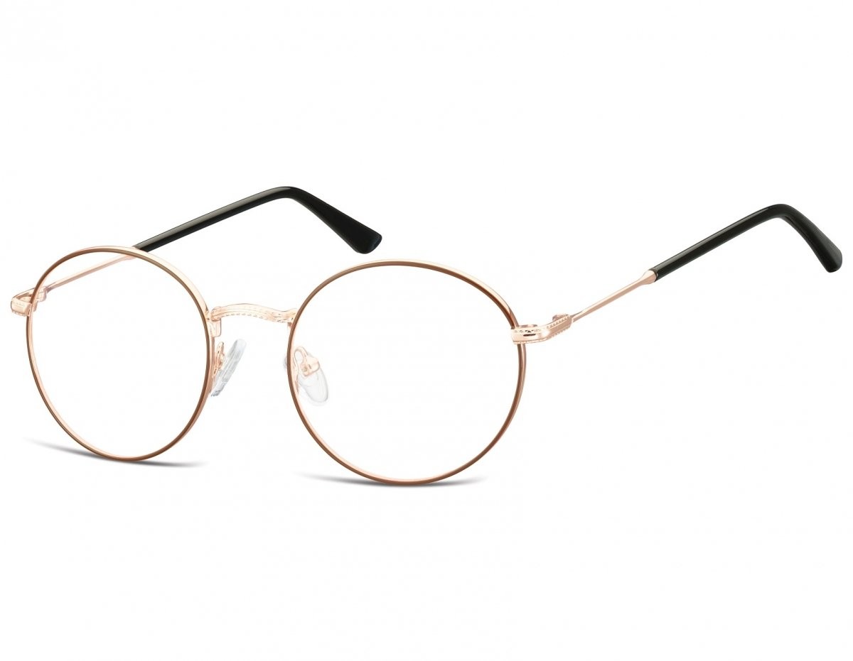 Sunoptic Lenonki okrągłe Oprawki optyczne 919C złoto-brązowe 919C
