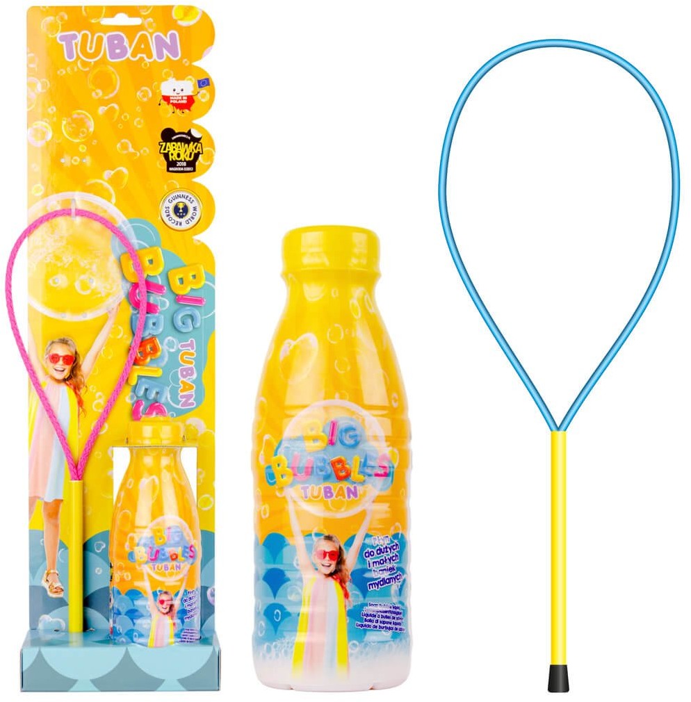Tuban Obręcz do baniek mydlanych + płyn 400 ml, mix kolorów