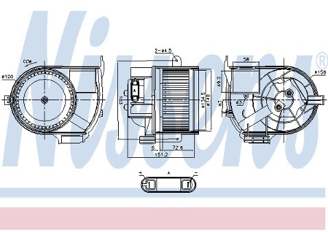 NISSENS Wentylator wnętrza 87487