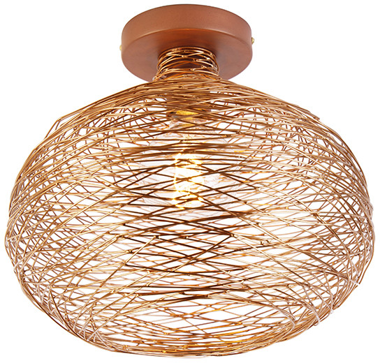 QAZQA Designerska lampa sufitowa miedziana - Sarella