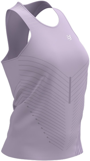 Compressport Koszulka biegowa damska PERFORMANCE SINGLET fioletowa