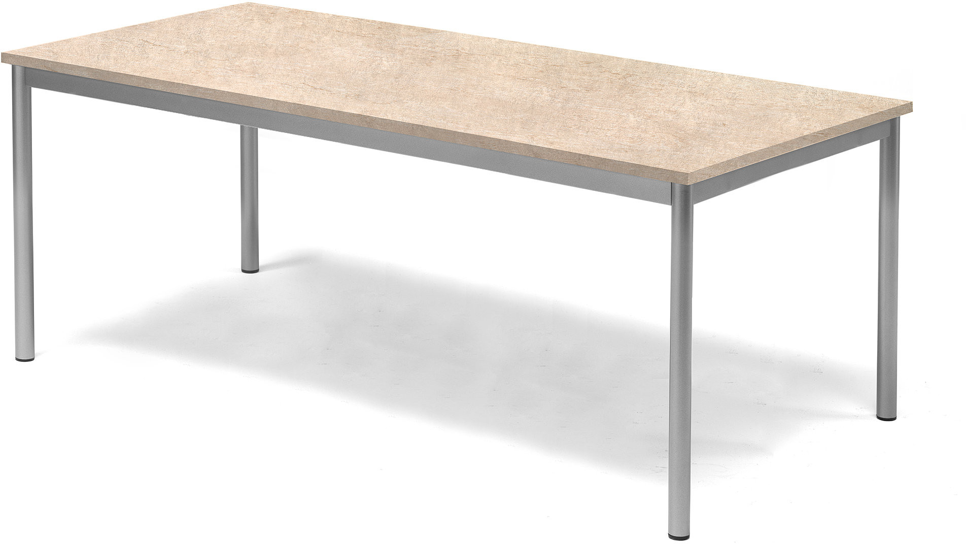 AJ Produkty Table Sonitus 1600x800h.600 mm. Frame black, tabletop beige linoleum,