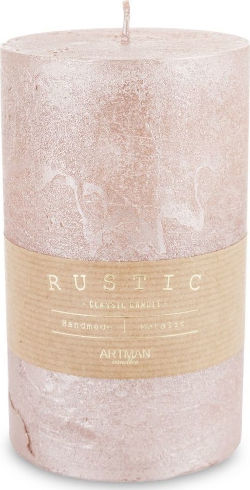 Art Pol Pol Pl Rose Gold Rustic Metalic Świeca Walec Duży 143615