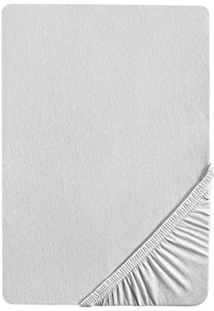 biberna Biberna 77144/019/087 prześcieradło z gumką, z dżerseju ze streczem, z certyfikatem Öko-Tex Standard 100, przybliżone wymiary 180x200 cm do 200x200 cm, kolor grau (szary) 77144/019/087