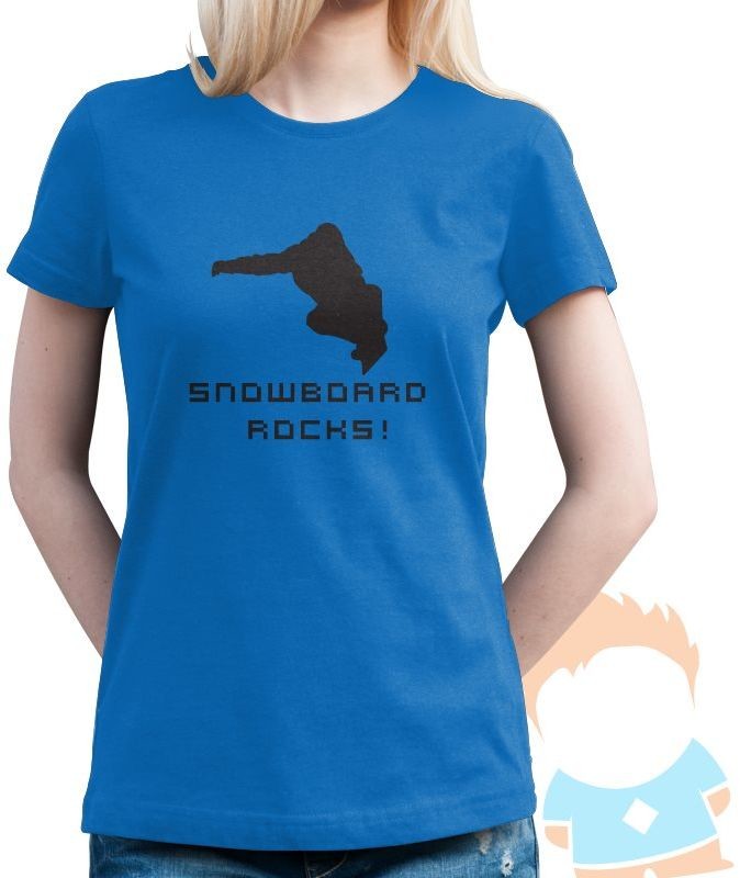 Snowboard Rocks! - damska lub męska koszulka z nadrukiem