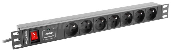 LANBERG Lanberg listwa zasilająca PDU 7 gniazd 2.0m (PDU-07E-0200-IEC-BK)