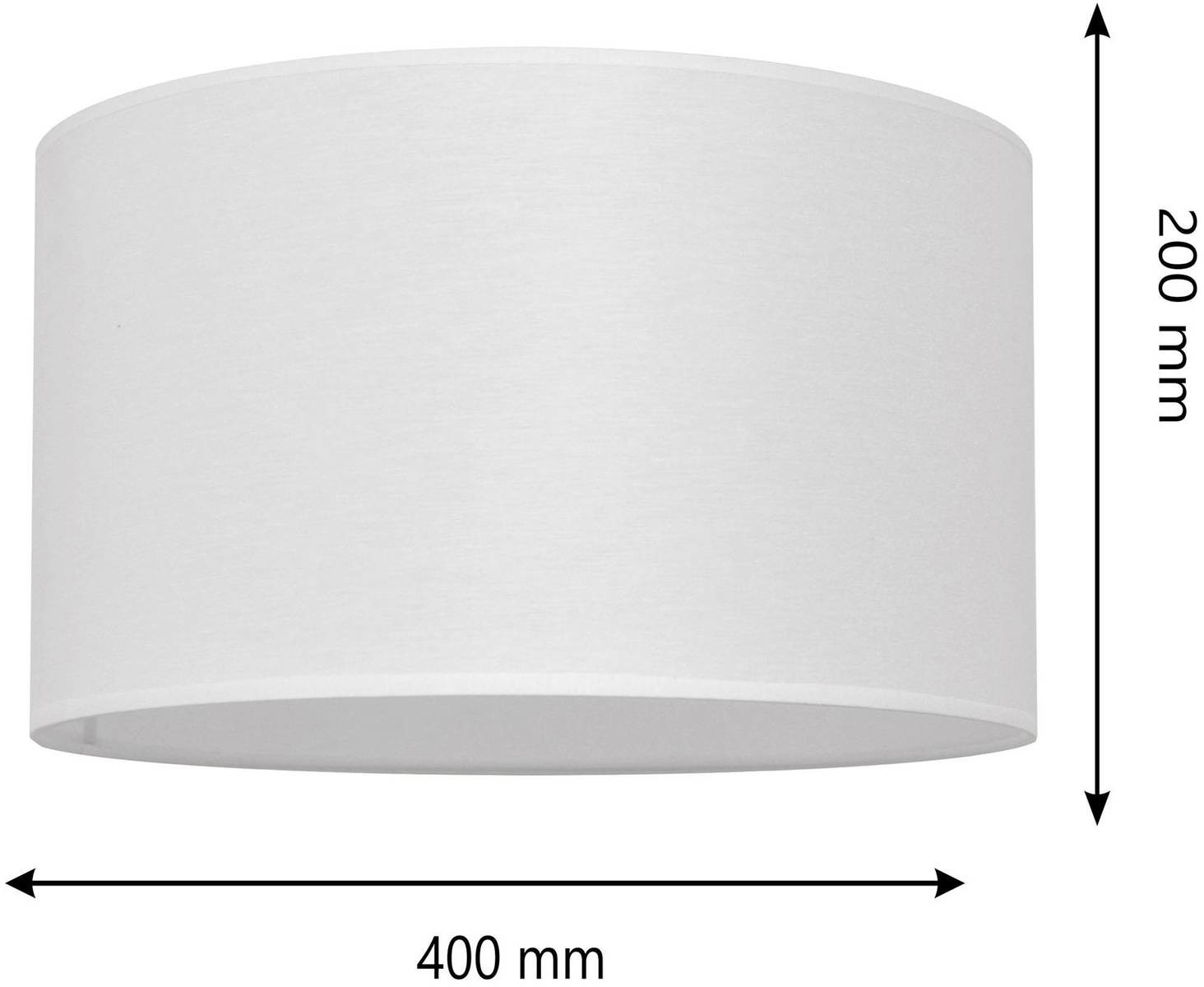 EULUNA Klosz Alba,  40 cm, E27, biały