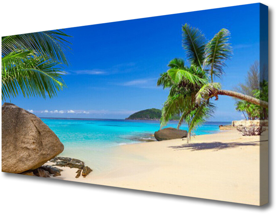 PL Tulup Obraz Canvas Plaża Morze Krajobraz 100x50cm