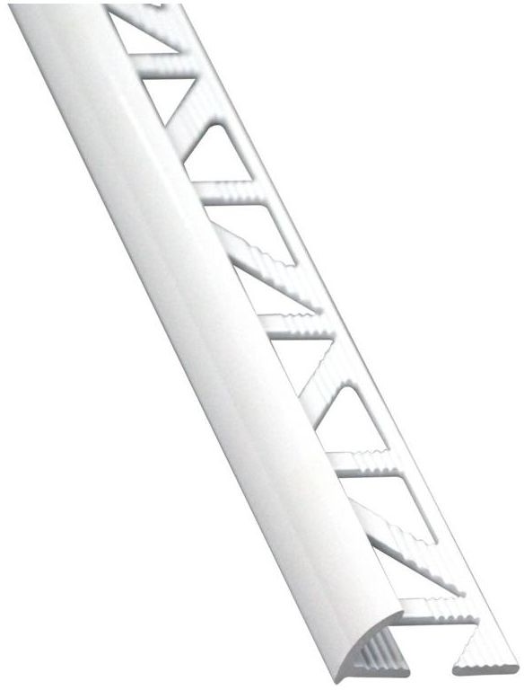 Cezar STANDERS Profil do glaury zewnetrzny półokrągły Aluminium 8 mm / 2.5 m Biały